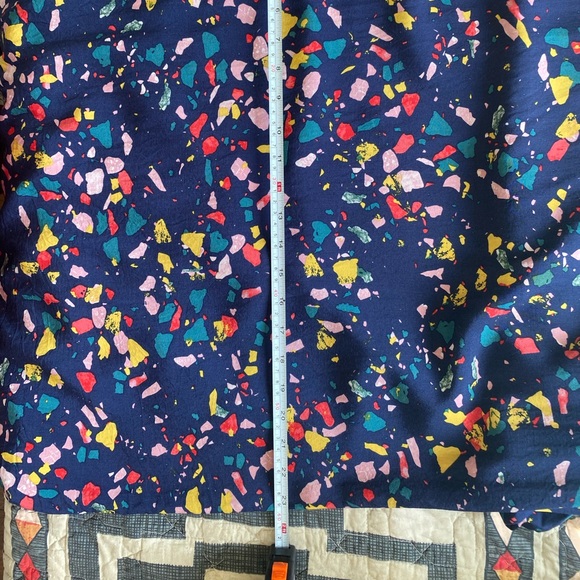 Navy/multi-colour abstract print dress - Picture 2 of 4